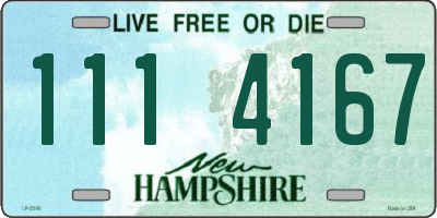 NH license plate 1114167