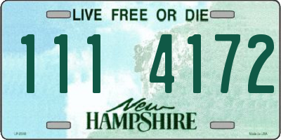NH license plate 1114172