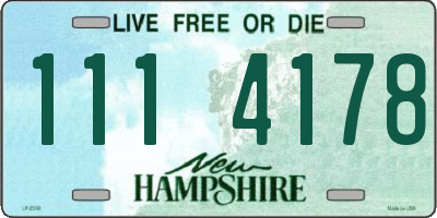 NH license plate 1114178