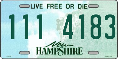 NH license plate 1114183