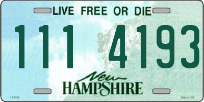 NH license plate 1114193