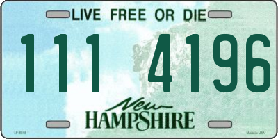 NH license plate 1114196