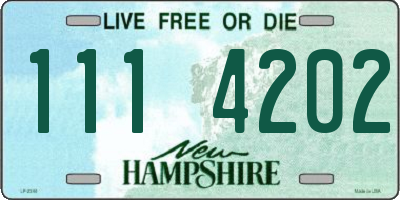 NH license plate 1114202