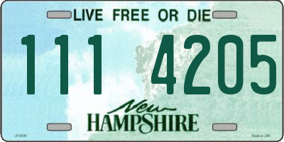 NH license plate 1114205
