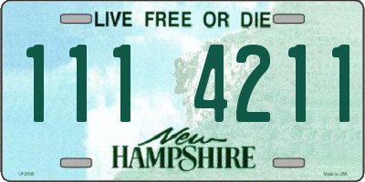 NH license plate 1114211