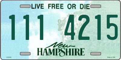 NH license plate 1114215