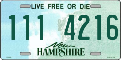 NH license plate 1114216