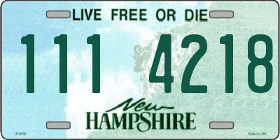 NH license plate 1114218