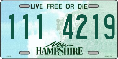 NH license plate 1114219