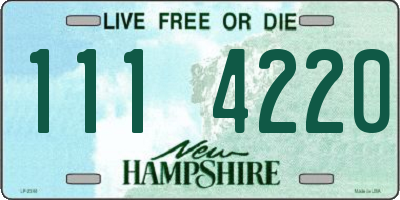 NH license plate 1114220