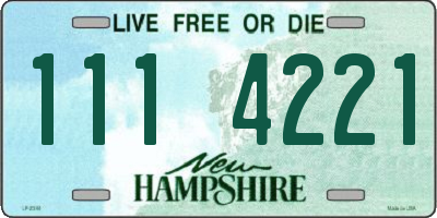 NH license plate 1114221