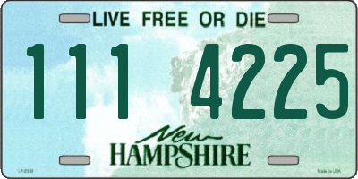 NH license plate 1114225