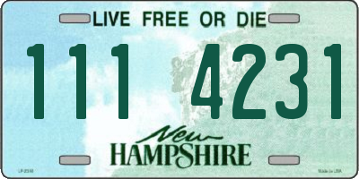 NH license plate 1114231