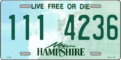 NH license plate 1114236