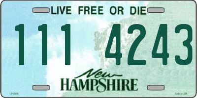 NH license plate 1114243