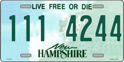 NH license plate 1114244