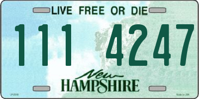 NH license plate 1114247