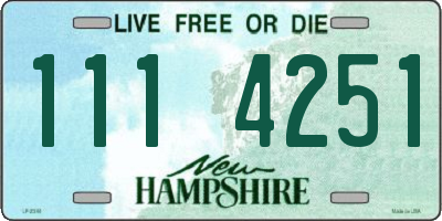 NH license plate 1114251