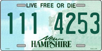NH license plate 1114253