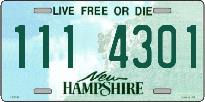 NH license plate 1114301
