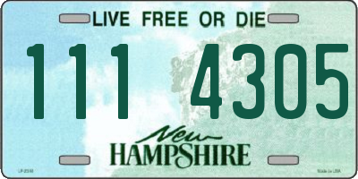 NH license plate 1114305