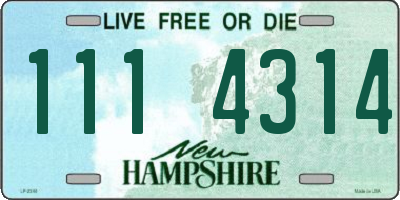 NH license plate 1114314