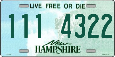 NH license plate 1114322