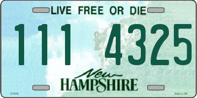 NH license plate 1114325