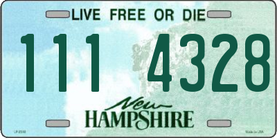NH license plate 1114328