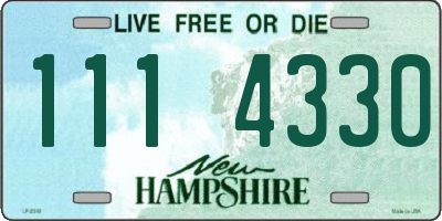 NH license plate 1114330