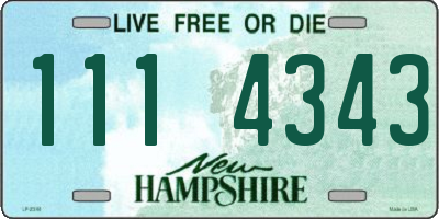 NH license plate 1114343