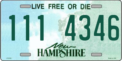 NH license plate 1114346