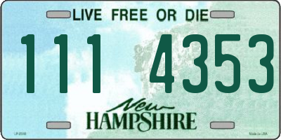 NH license plate 1114353