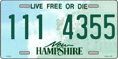 NH license plate 1114355