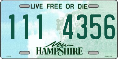 NH license plate 1114356