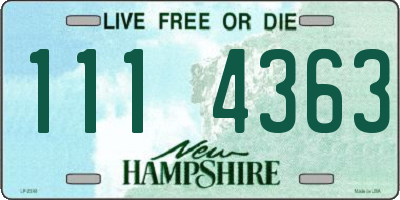 NH license plate 1114363