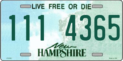 NH license plate 1114365