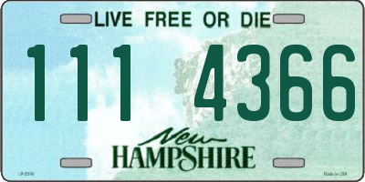 NH license plate 1114366