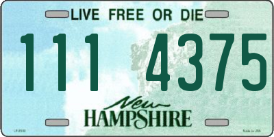 NH license plate 1114375