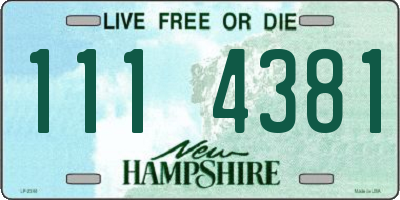 NH license plate 1114381