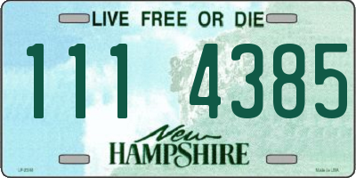 NH license plate 1114385