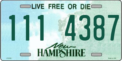 NH license plate 1114387