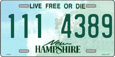NH license plate 1114389
