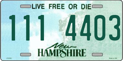 NH license plate 1114403