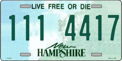 NH license plate 1114417