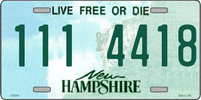 NH license plate 1114418