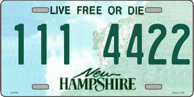 NH license plate 1114422
