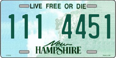 NH license plate 1114451