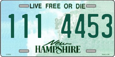 NH license plate 1114453