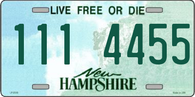 NH license plate 1114455
